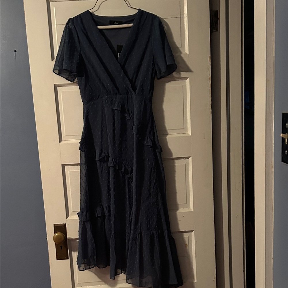 Lulu's Midnight Blue Midi Dress